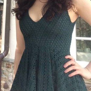 Sandro Emerald Green Fit and Flare Dress